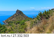 Torre Caina and Tyrrhenian sea view, Maratea. italy (2017 год). Стоковое фото, фотограф Юрий Брыкайло / Фотобанк Лори
