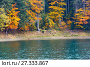 Lake Synevyr autumn view. Стоковое фото, фотограф Юрий Брыкайло / Фотобанк Лори
