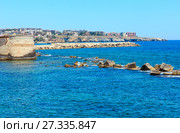 Ortigia coast, Syracuse, Sicily, Italy. (2017 год). Стоковое фото, фотограф Юрий Брыкайло / Фотобанк Лори