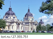 Купальня Сеченьи (венг. Széchenyi fürdő) в Будапеште .Венгрия (2015 год). Стоковое фото, фотограф stargal / Фотобанк Лори