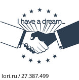 silhouette Martin Luther King Day. Стоковая иллюстрация, иллюстратор Седых Алена / Фотобанк Лори