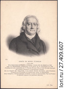 Франсуа-Антуан,граф де Буасси д’Англа (Francois-Antoine de Boissy d'Anglas) - Французский государственный деятель и публицист.Старинная почтовая карточка. Редакционная иллюстрация, иллюстратор александр афанасьев / Фотобанк Лори
