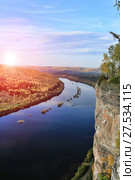 View of the Vishera river from the Vetlan cliff. Perm Krai. Russia. Стоковое фото, фотограф Евгений Ткачёв / Фотобанк Лори