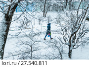 Нерасчищенная дорога после снегопада (2018 год). Стоковое фото, фотограф Алёшина Оксана / Фотобанк Лори