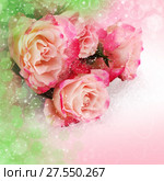 Flower pink roses. Стоковое фото, фотограф ElenArt / Фотобанк Лори