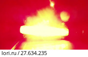 Close-up police siren in the night. Стоковое видео, видеограф Roman Larchikov / Фотобанк Лори