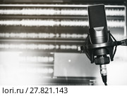 Professional microphone in a recording studio. Стоковое фото, фотограф Александр Лычагин / Фотобанк Лори