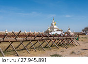 Эрдэнэ-Зуу ("Сотня сокровищ") — один из самых древних монастырей Монголии (2017 год). Стоковое фото, фотограф Токарева Ирина / Фотобанк Лори