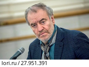 Народный артист РФ, российский дирижёр Валерий Абисалович Гергиев во время официального заседания в городе Москве (2018 год). Редакционное фото, фотограф Николай Винокуров / Фотобанк Лори
