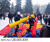 Самара. Масленица. Соревнование (2012 год). Редакционное фото, фотограф Светлана Кириллова / Фотобанк Лори