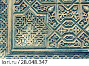 Ornamental design of Alhambra. Granada (2016 год). Стоковое фото, фотограф Яков Филимонов / Фотобанк Лори