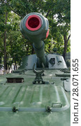 122 мм самоходная гаубица 2С1 "Гвоздика", пушка (2017 год). Редакционное фото, фотограф Сергей Гусаров / Фотобанк Лори