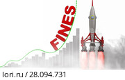 The graph of fines growth. Стоковая анимация, аниматор WalDeMarus / Фотобанк Лори