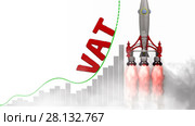 The graph of VAT (Value Added Tax) growth. Стоковая анимация, аниматор WalDeMarus / Фотобанк Лори