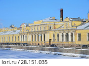 Санкт-Петербург, набережная реки Фонтанки зимой. Дом, 10. Соляной городок (по наб. Фонтанки) (2018 год). Стоковое фото, фотограф Овчинникова Ирина / Фотобанк Лори