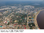 Top view the city of Nizhnevartovsk in spring (2017 год). Стоковое фото, фотограф Владимир Мельников / Фотобанк Лори