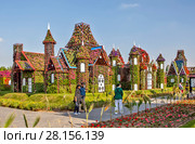Парк цветов в Дубае (Dubai Miracle Garden). Объединённые Арабские Эмираты (2014 год). Редакционное фото, фотограф Сергей Афанасьев / Фотобанк Лори