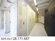 Opened storage for storing data at mobile cellular communication center. Стоковое фото, фотограф Losevsky Pavel / Фотобанк Лори