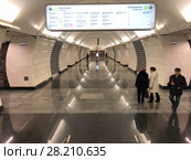 "Верхние Лихоборы", новая станция Московского метро (2018 год). Редакционное фото, фотограф Кузнецов Максим / Фотобанк Лори