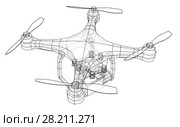 Qadrocopter or drone. Vector. Стоковая иллюстрация, иллюстратор Кирилл Черезов / Фотобанк Лори