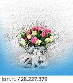 Blossom of beautiful flowers roses. Стоковое фото, фотограф ElenArt / Фотобанк Лори