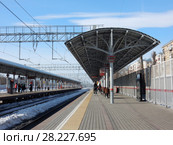 Станция "Панфиловская" Московского центрального кольца (МЦК). Район Сокол. Город Москва (2018 год). Редакционное фото, фотограф lana1501 / Фотобанк Лори
