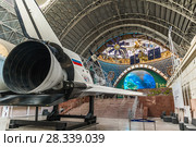 Центр «Космонавтика и авиация» - крупнейший космический музей современной России и мира. Павильон «Космос», ВДНХ, Москва, Россия (2018 год). Редакционное фото, фотограф Владимир Сергеев / Фотобанк Лори