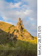 Ингушетия. Вовнушки. Сторожевая башня (2018 год). Редакционное фото, фотограф Литвяк Игорь / Фотобанк Лори