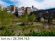 Old bridge at Roda de Ter (2017 год). Стоковое фото, фотограф Яков Филимонов / Фотобанк Лори