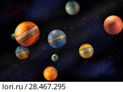 Planets in space universe. Стоковое фото, фотограф Юрий Бизгаймер / Фотобанк Лори