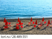 Tyrrhenian sea beach, Campania, Italy. Редакционное фото, фотограф Юрий Брыкайло / Фотобанк Лори