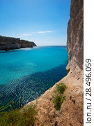 Cala Macarella Ciudadela Menorca turquoise Mediterranean sea in Balearic islands. Стоковое фото, фотограф Tono Balaguer / Ingram Publishing / Фотобанк Лори