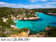 Cala Macarella Ciudadela Menorca turquoise Mediterranean sea in Balearic islands. Стоковое фото, фотограф Tono Balaguer / Ingram Publishing / Фотобанк Лори