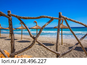 Menorca Platja Sant Tomas in Es Mitjorn Gran at Balearic islands of Spain. Стоковое фото, фотограф Tono Balaguer / Ingram Publishing / Фотобанк Лори