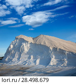 Ibiza ses Salines saltworks white salt mountain in Sant Josep. Стоковое фото, фотограф Tono Balaguer / Ingram Publishing / Фотобанк Лори