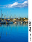 Alicante Denia Nautic marina in blue Mediterranean of Spain. Стоковое фото, фотограф Tono Balaguer / Ingram Publishing / Фотобанк Лори
