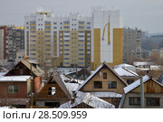 Маляры-высотники (промышленные альпинисты) Стоковое фото, фотограф Сергей Костарев / Фотобанк Лори