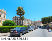 Ortigia street view, Syracuse, Sicily, Italy. (2016 год). Редакционное фото, фотограф Юрий Брыкайло / Фотобанк Лори