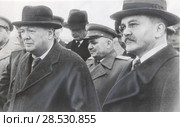 Черчиль и Молотов. Москва 1944. Редакционное фото, фотограф Retro / Фотобанк Лори