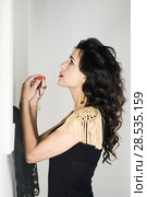 Portrait of beautiful woman praying. Стоковое фото, фотограф Javier Sánchez Mingorance / Ingram Publishing / Фотобанк Лори