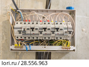 Распределительная коробка в квартире, дифференциальные автоматы и автоматические выключатели. Стоковое фото, фотограф Иванов Алексей / Фотобанк Лори