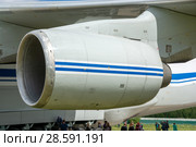 Двигатель Д-18Т на самолете Ан-124-100 Руслан (2018 год). Редакционное фото, фотограф Alexei Tavix / Фотобанк Лори