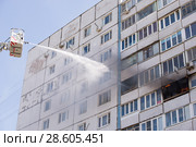 Пожар в жилом доме по адресе Алтуфьевское ш. д. 60, 20.06.2018. Редакционное фото, фотограф Сергей Спритнюк / Фотобанк Лори