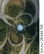 Bridge and nature in Riga city, Latvia 360 VR Drone picture for Virtual reality, Panorama. Стоковое фото, фотограф Aleksejs Bergmanis / Фотобанк Лори