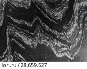 Микроскладчатость в углеродистых сланцах. Стоковое фото, фотограф Анна Зеленская / Фотобанк Лори