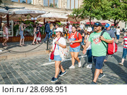 Футбольные болельщики Мексики на Красной площади. Чемпионат мира по футболу FIFA 2018 года в России. Москва. Редакционное фото, фотограф Алёшина Оксана / Фотобанк Лори