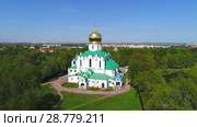 Федоровский собор в Царском Селе солнечным майским днем. Санкт-Петербург, Россия (2018 год). Стоковое видео, видеограф Виктор Карасев / Фотобанк Лори