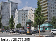 Москва. Новый Арбат. Дома 21 и 21А по Большой Молчановке фасадами на Новый Арбат (2018 год). Редакционное фото, фотограф Илюхина Наталья / Фотобанк Лори