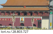 Пекин. Площадь Тяньаньмэнь. Beijing. Tiananmen square. (2018 год). Стоковое видео, видеограф Евгений Романов / Фотобанк Лори