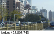 Пекин. Движение на улицах. Beijing. Traffic during the day. Streets of the city. (2018 год). Стоковое видео, видеограф Евгений Романов / Фотобанк Лори